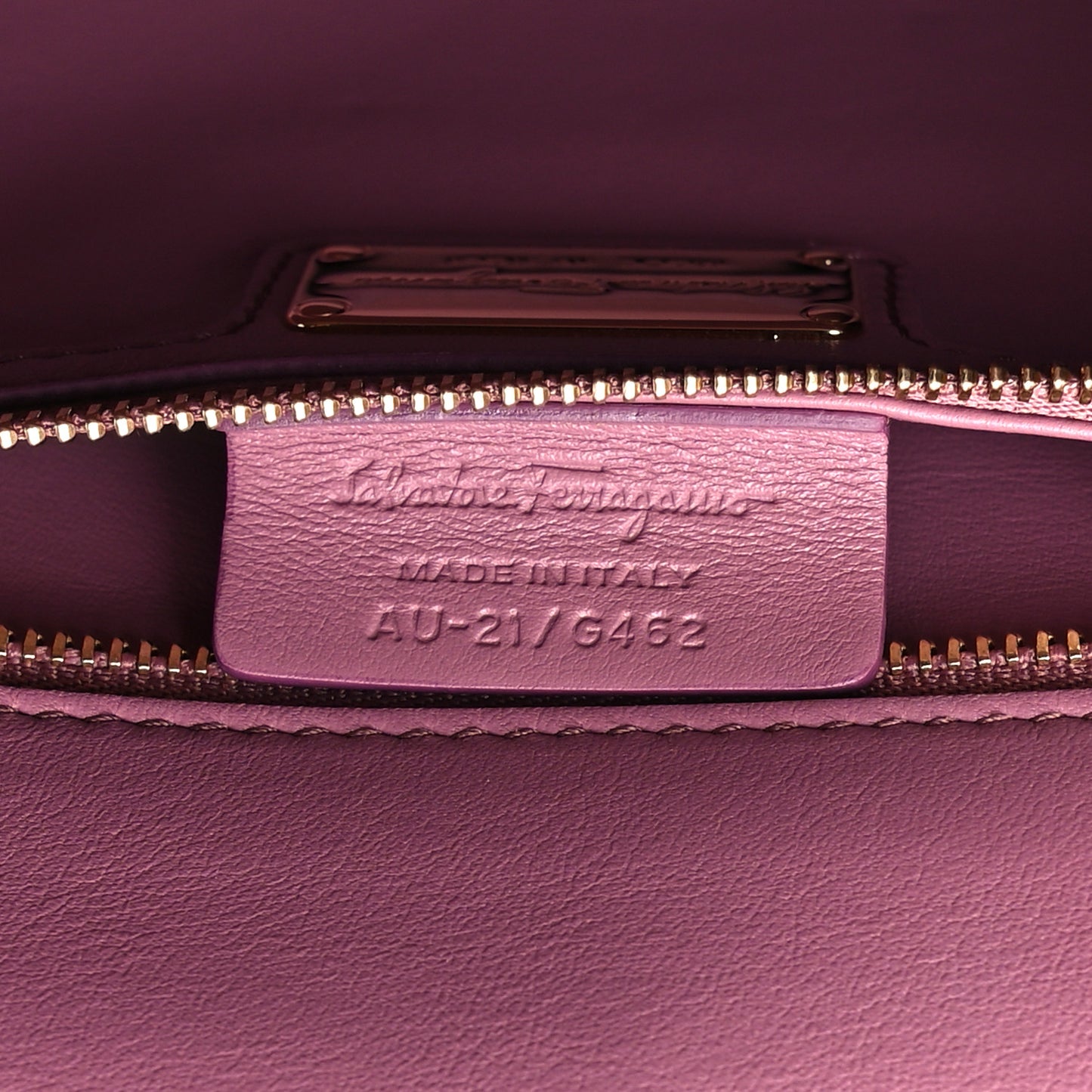 Pebble Calfskin Ginny Vara Bow Shoulder Bag Mauve
