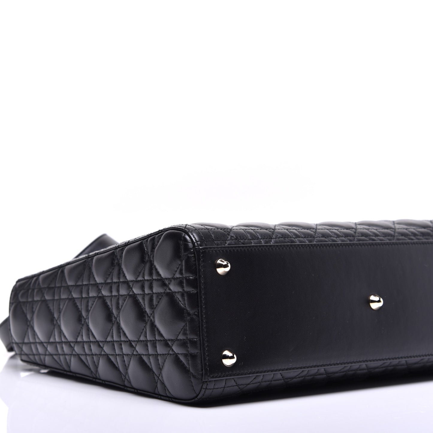 Lambskin Cannage Large Lady Dior Black