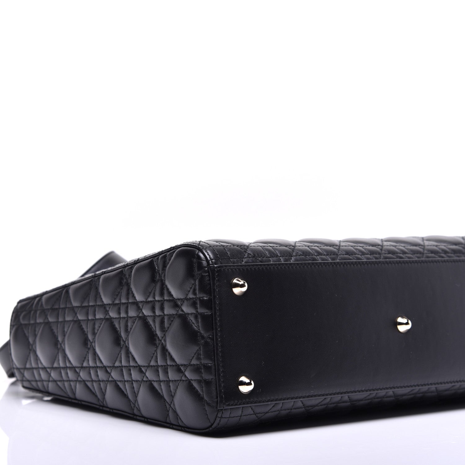 Christian Dior Lambskin Cannage Large Lady Dior Black 8 of 10