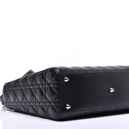 Christian Dior Lambskin Cannage Large Lady Dior Black 8 of 10