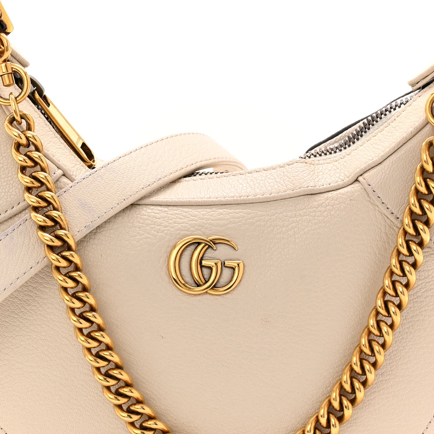 Gucci Goatskin Small Aphrodite Shoulder Bag Mystic White 8 of 12