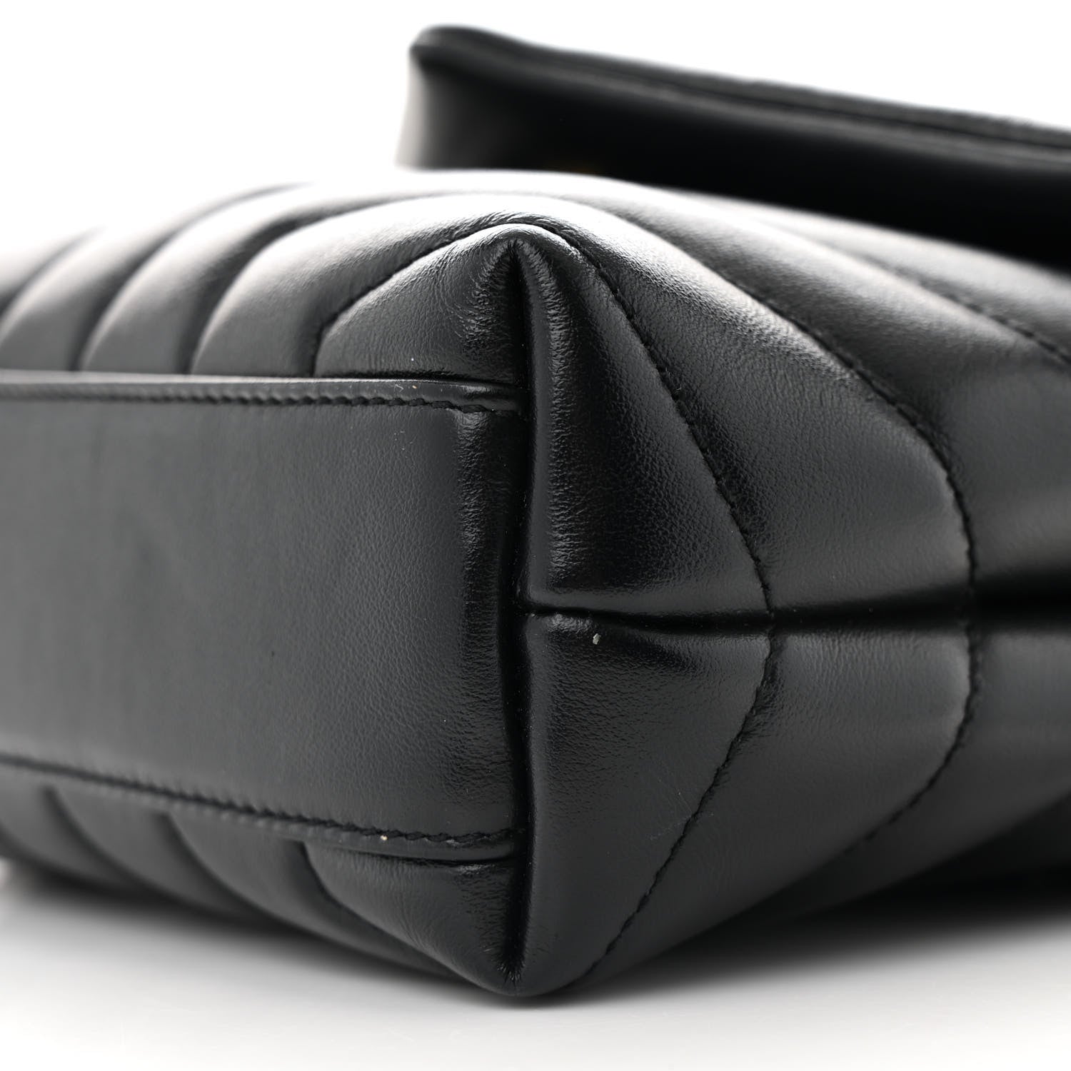 Saint Laurent Calfskin Y Quilted Monogram Toy Loulou Crossbody Bag Black 11 of 14