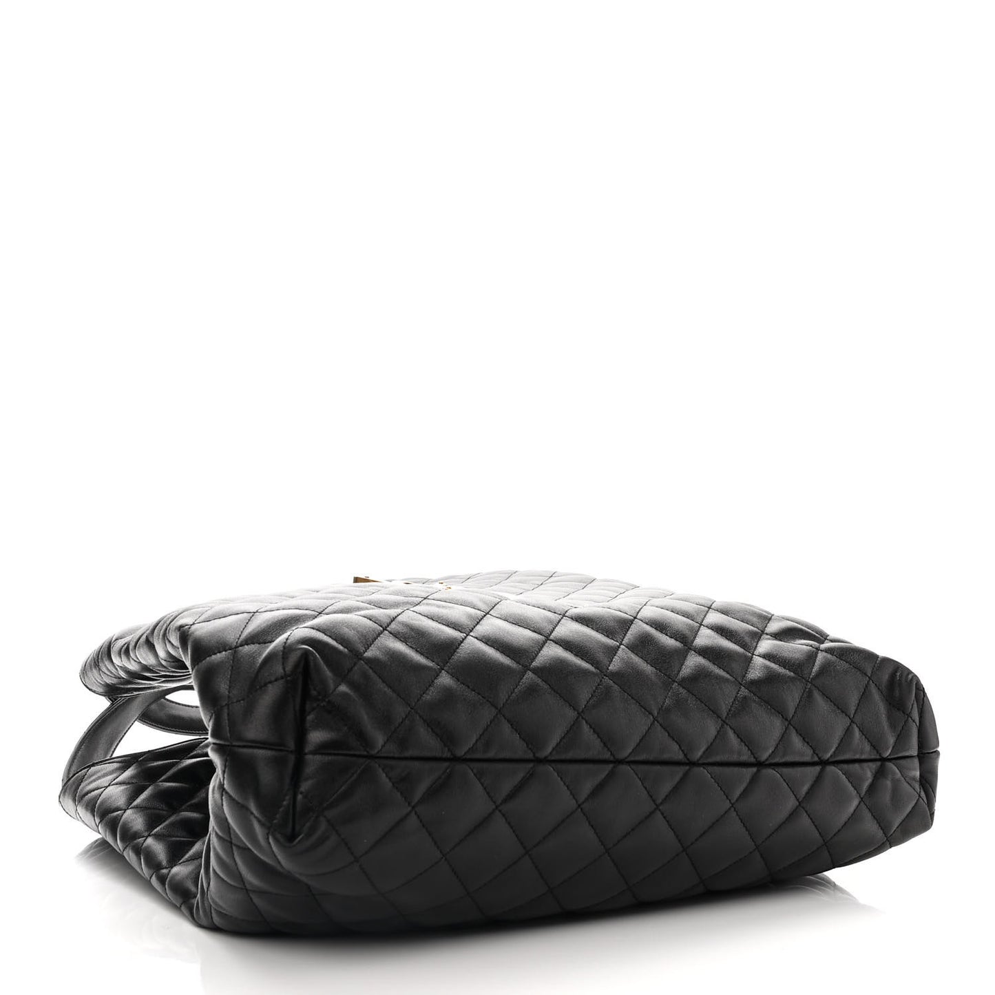 Lambskin Quilted Maxi Icare Shopping Tote Black