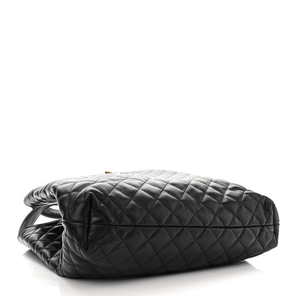 Saint Laurent Lambskin Quilted Maxi Icare Shopping Tote Black 7 of 14