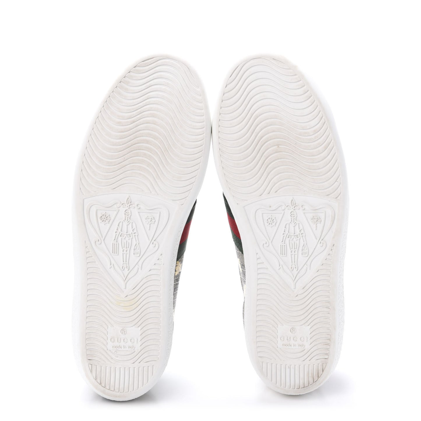 GG Supreme Monogram Bees Web Womens Ace Sneakers 36 Beige Oro Green Red