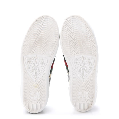 Gucci GG Supreme Monogram Bees Web Womens Ace Sneakers 36 Beige Oro Green Red 5 of 10