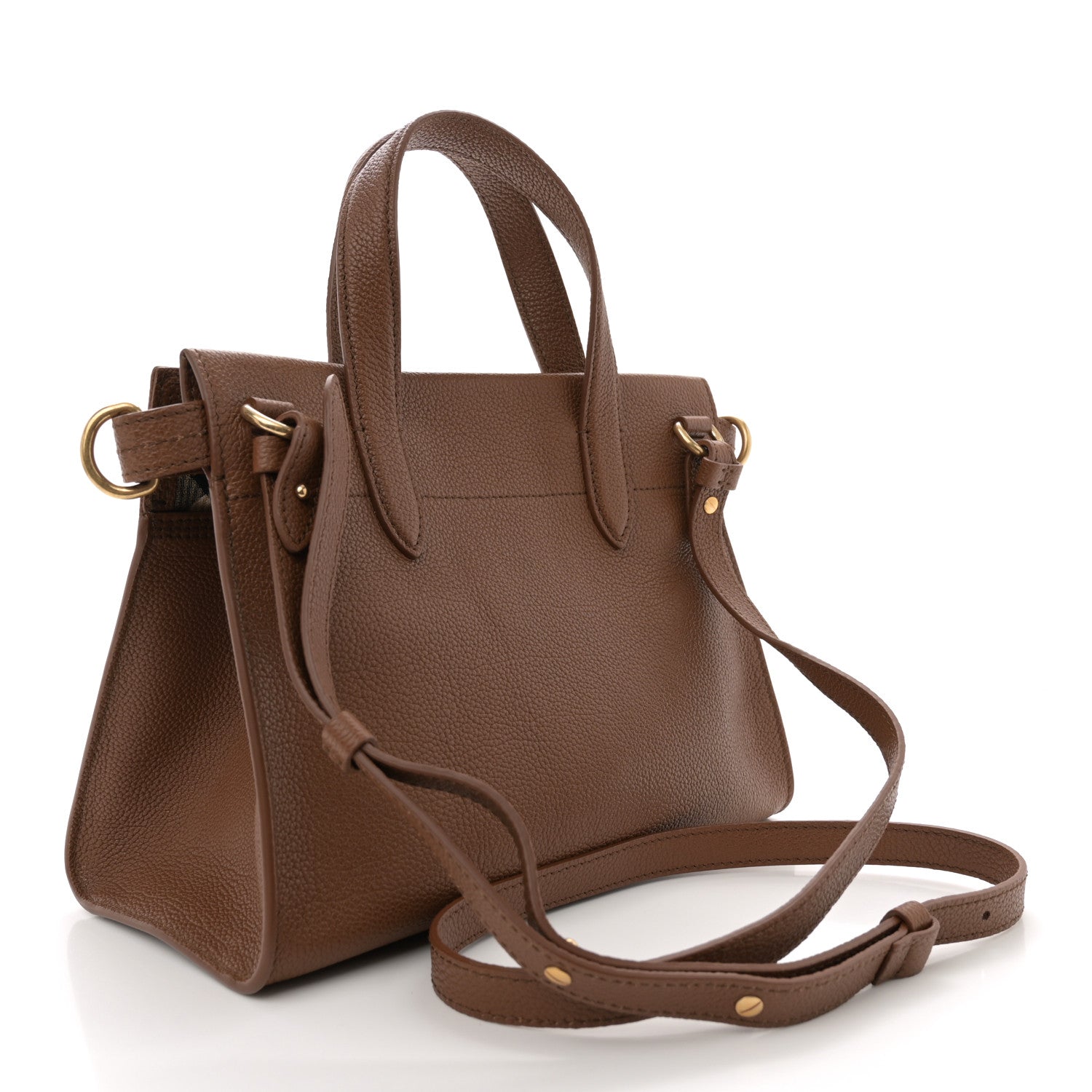 Burberry Grainy Calfskin Nova Check Mini Cotswolds Tote Hazel 3 of 10