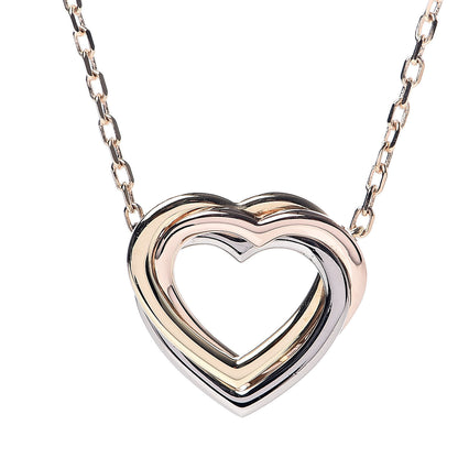 Cartier 18K Pink Yellow White Gold Trinity Heart Necklace 4 of 7