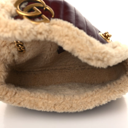 Gucci Azalea Calfskin Wool Matelasse Diagonal Small GG Marmont Shoulder Bag Sand Desert 4 of 8
