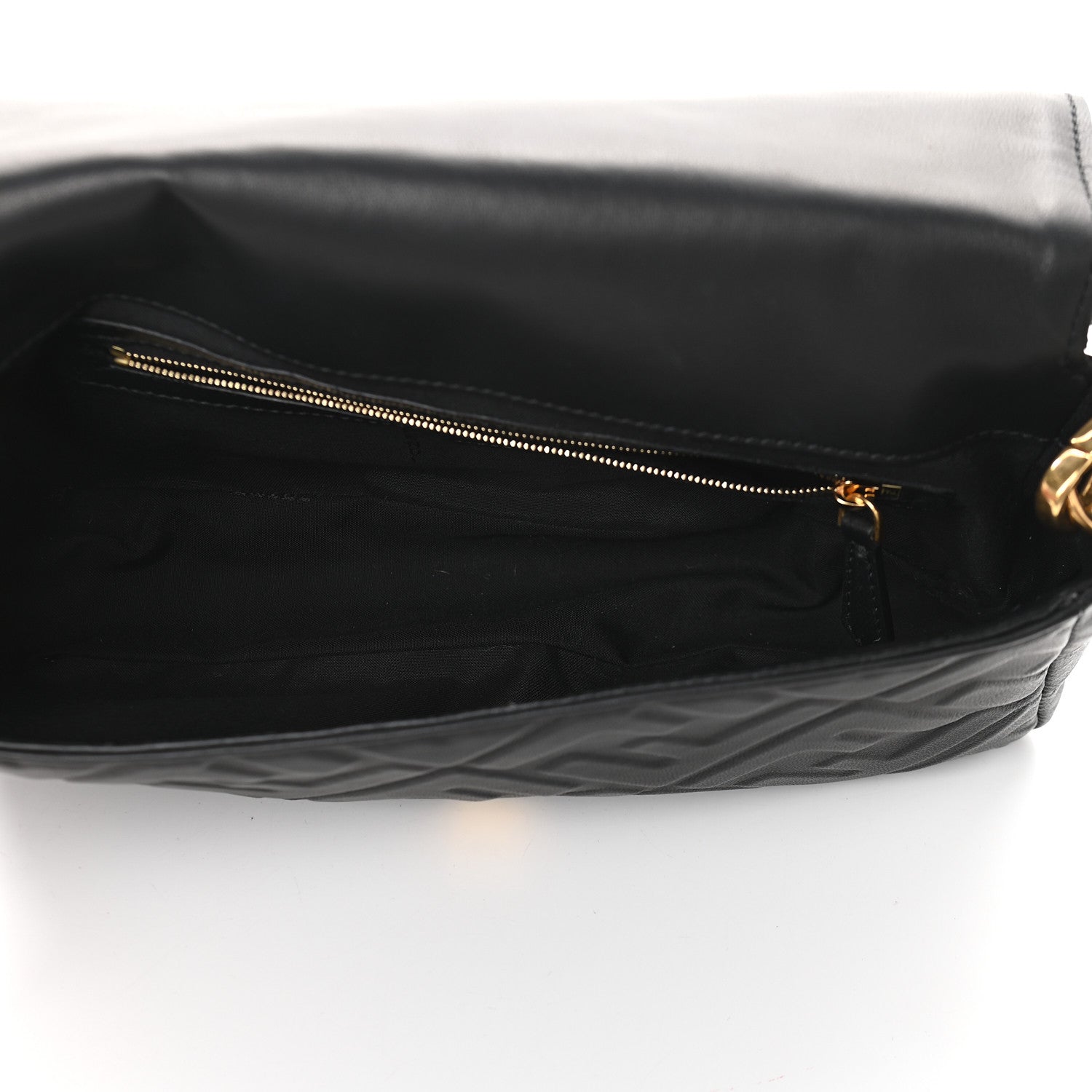 Fendi Nappa FF 1974 Embossed Baguette Black 5 of 8