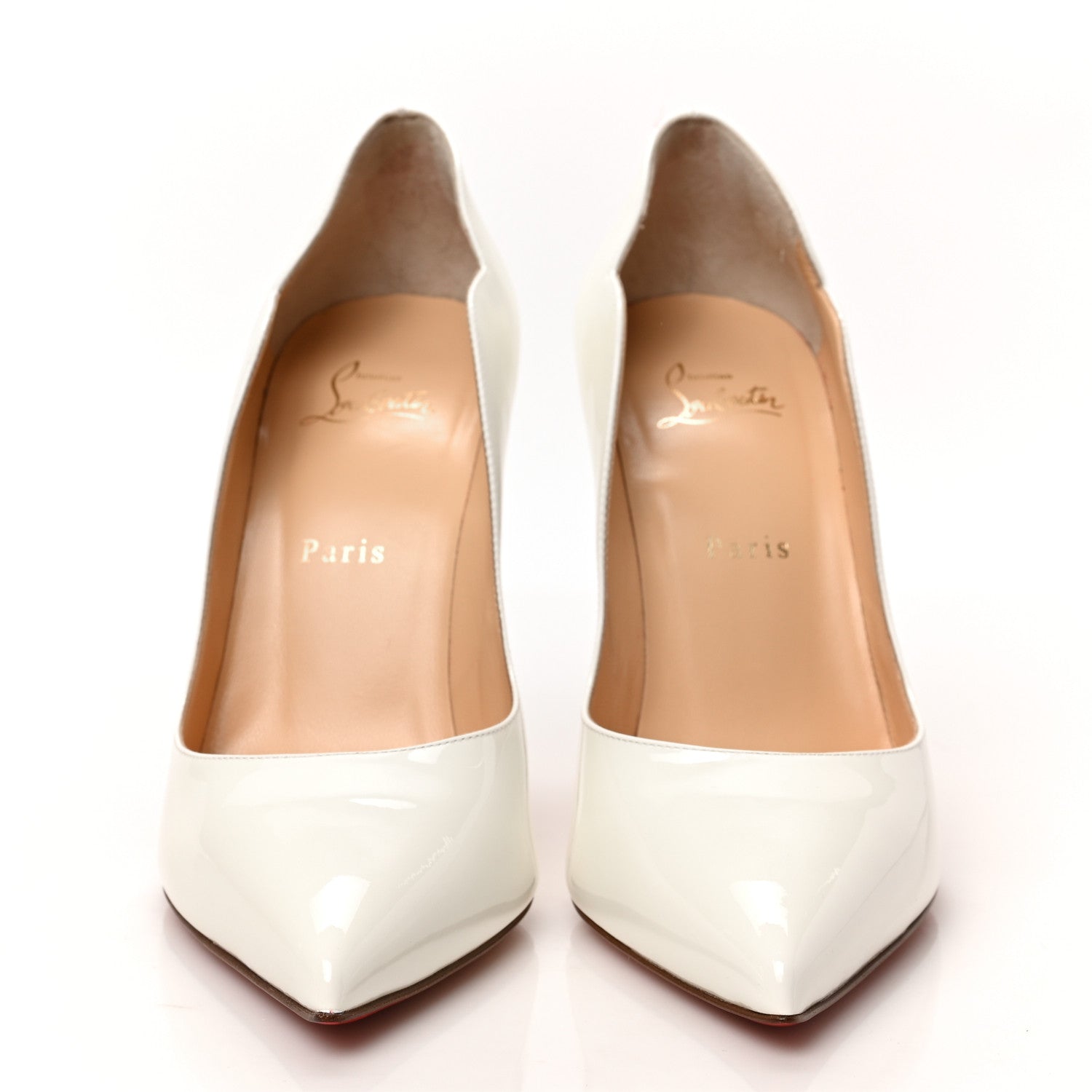 Christian Louboutin Patent Hot Chick 100 Pumps 41 White 2 of 9