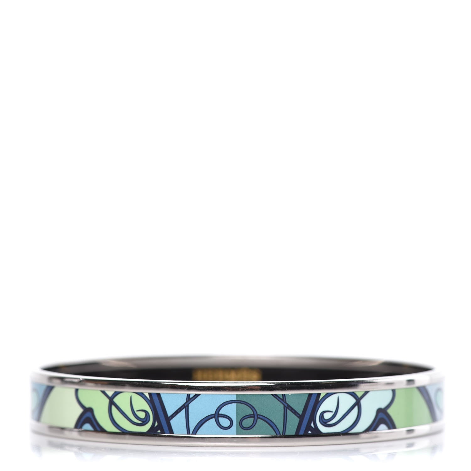 Hermes Enamel Printed Narrow Coup De Fouet Bracelet 70 1 of 5