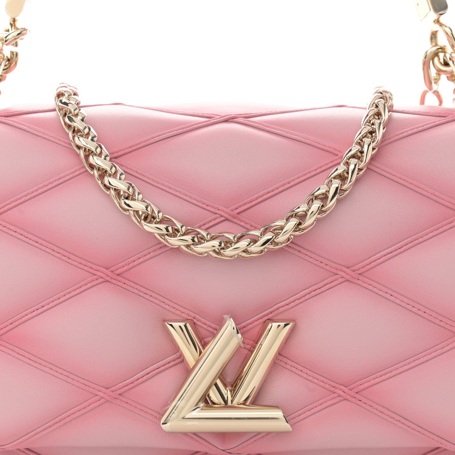 Louis Vuitton Lambskin Malletage Top Handle GO-14 MM Raspberry 7 of 9