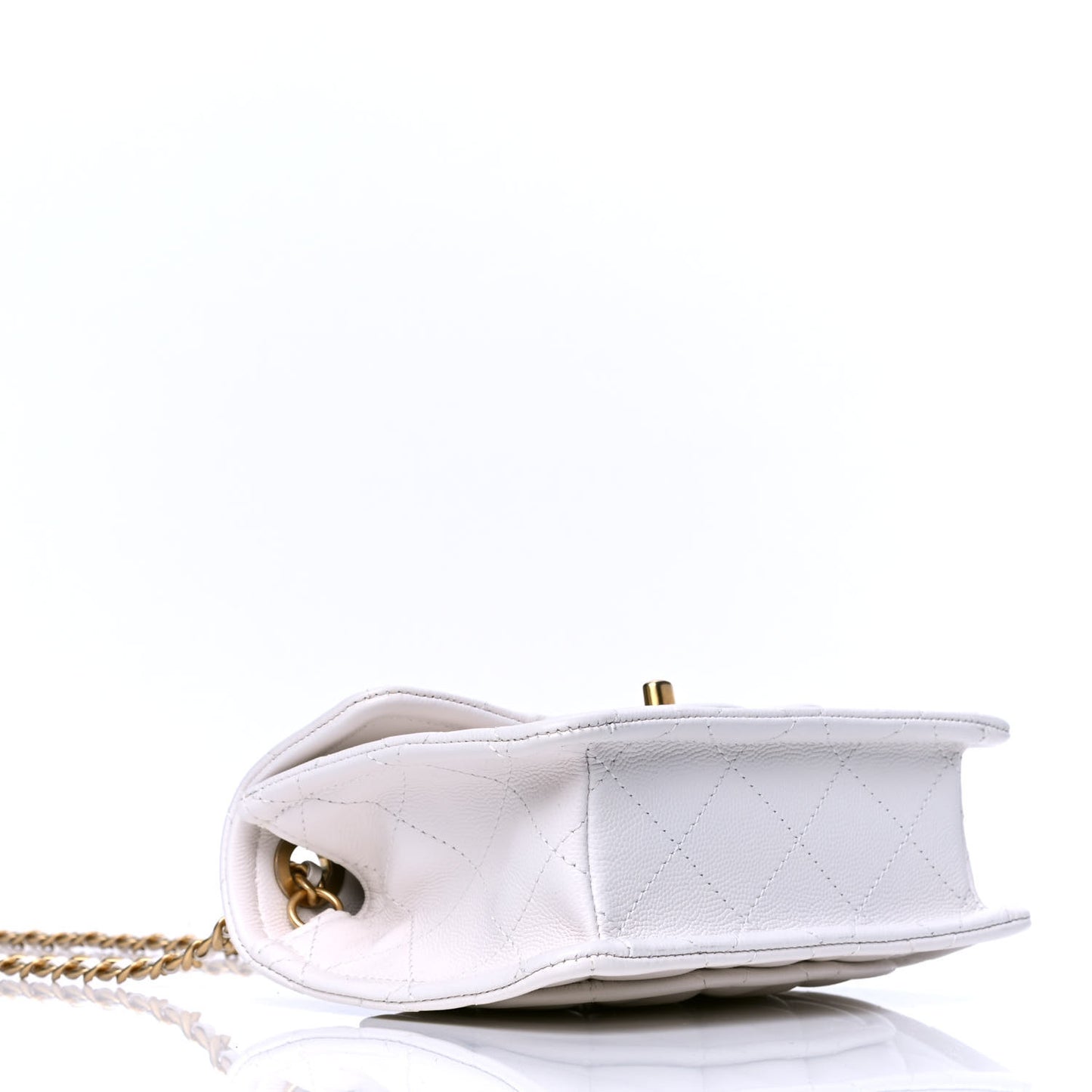 Caviar Quilted Mini Sweet Classic Flap White