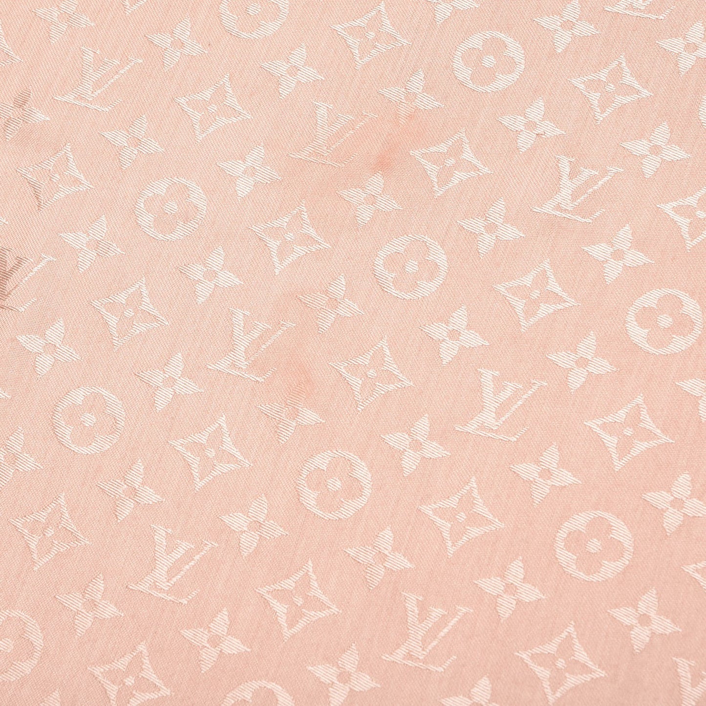 Silk Wool Monogram Shine Shawl Rose