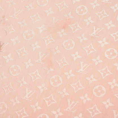 Louis Vuitton Silk Wool Monogram Shine Shawl Rose 4 of 6