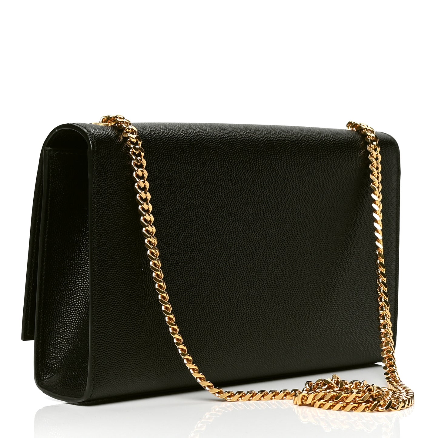 Grain De Poudre Medium Classic Monogram Kate Satchel Black