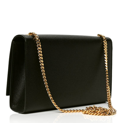 Saint Laurent Grain De Poudre Medium Classic Monogram Kate Satchel Black 2 of 4