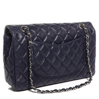 Chanel Lambskin Medium Double Flap Navy 3 of 8