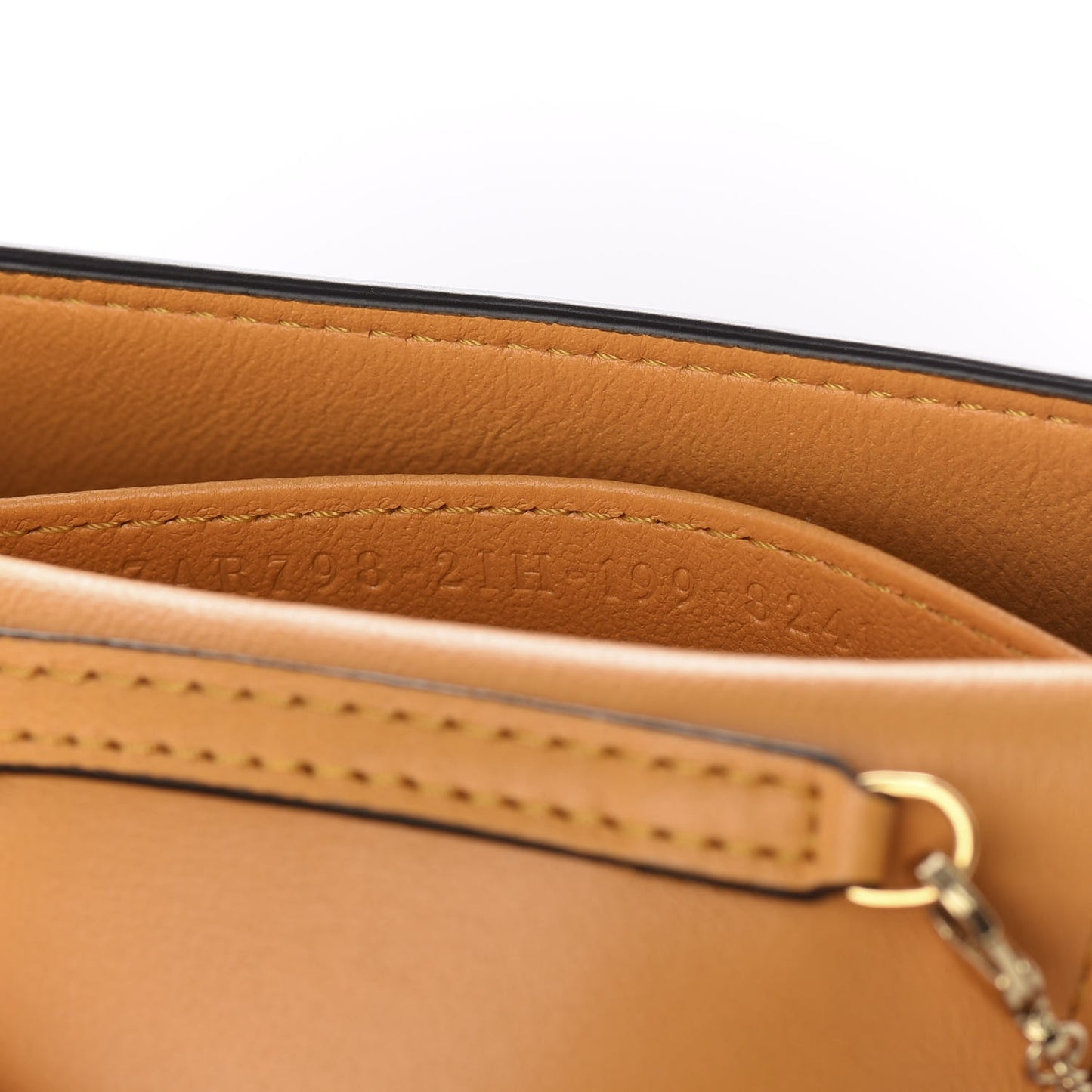 Vitello Century Opaco Nano Baguette Belt Charm Zucca
