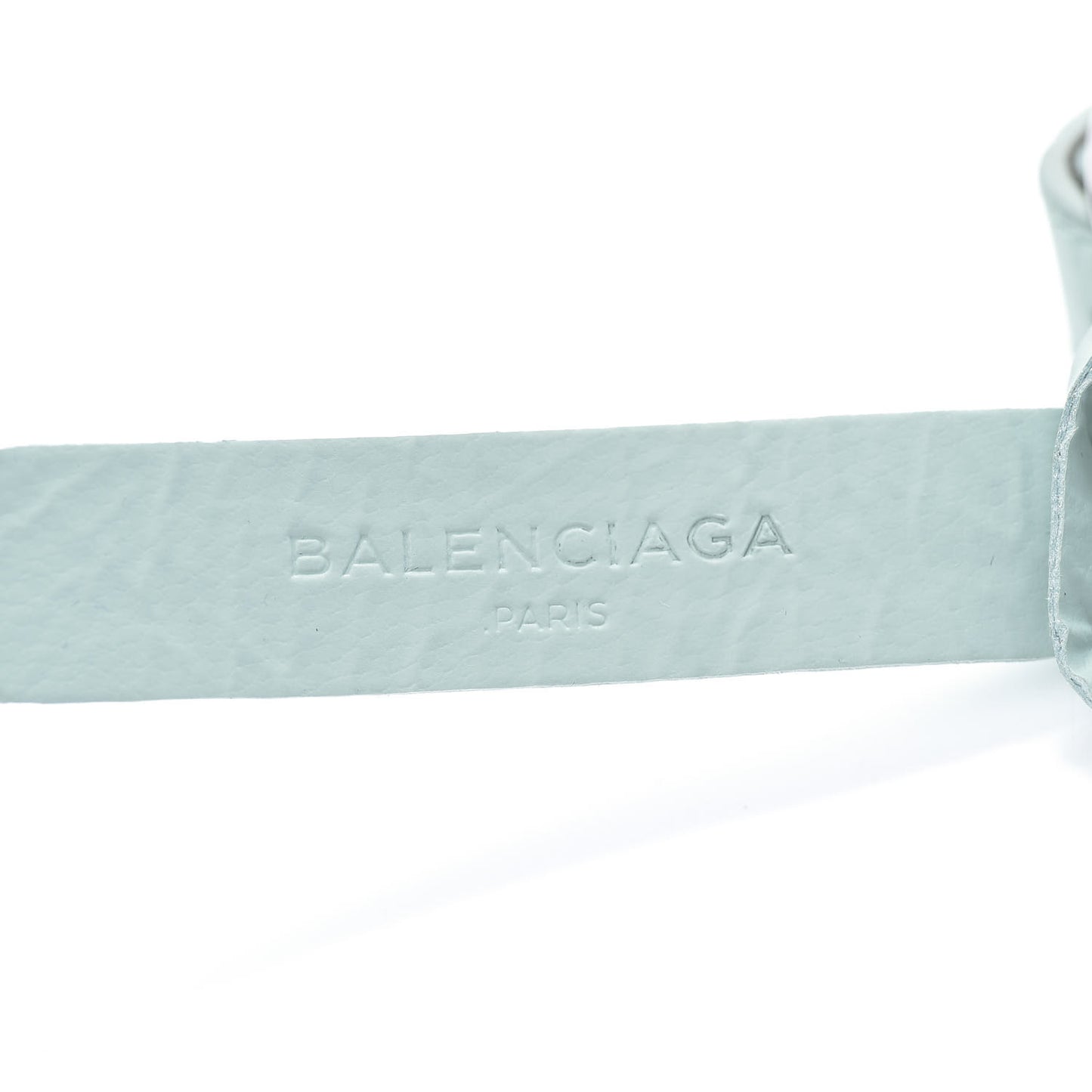 Matte Goatskin Rubber Covered Classic Hardware M Bracelet Bleu Layette
