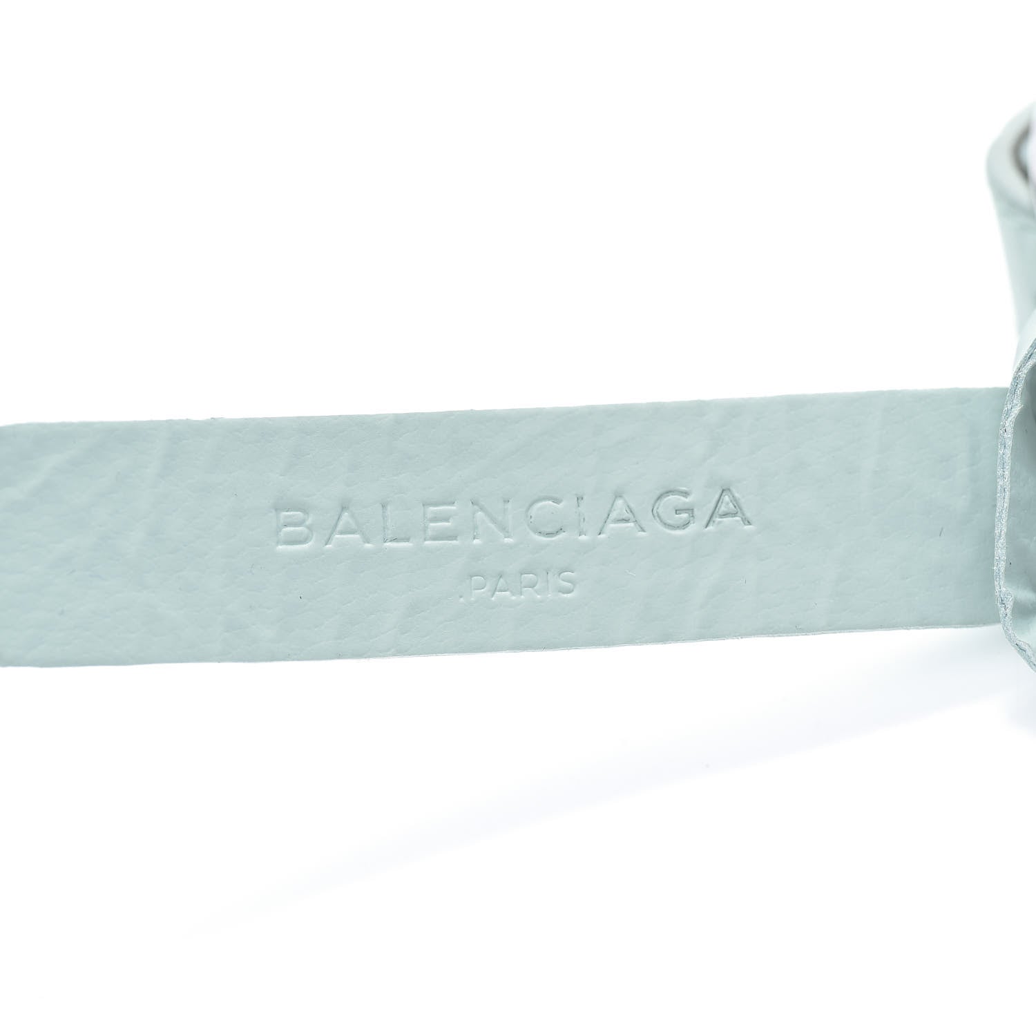Balenciaga Matte Goatskin Rubber Covered Classic Hardware M Bracelet Bleu Layette 4 of 5