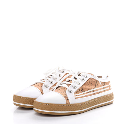 Chanel Cork Jetty Sneaker 41.5 Brown White 3 of 7