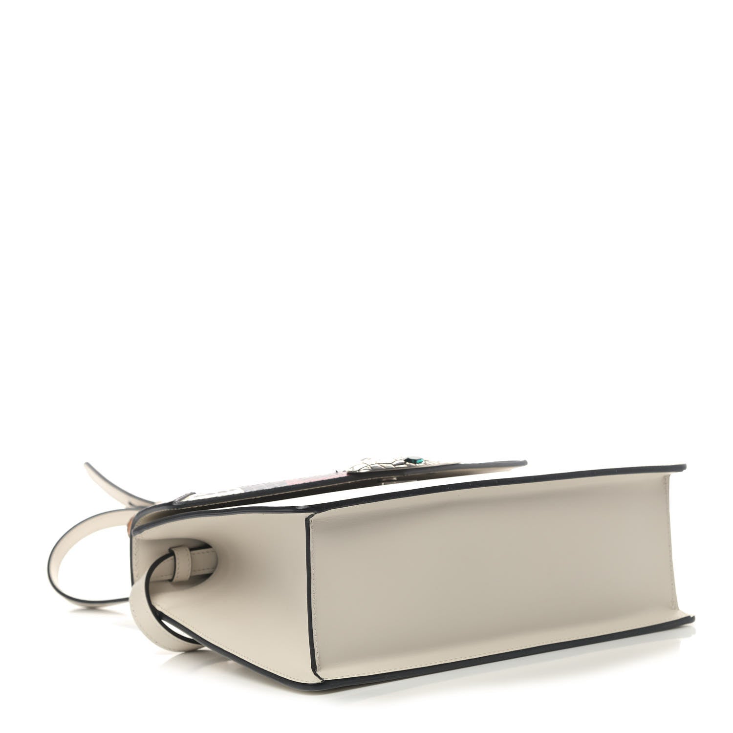 Gucci Calfskin Snakeskin Small Lilith Top Handle Bag White 3 of 5