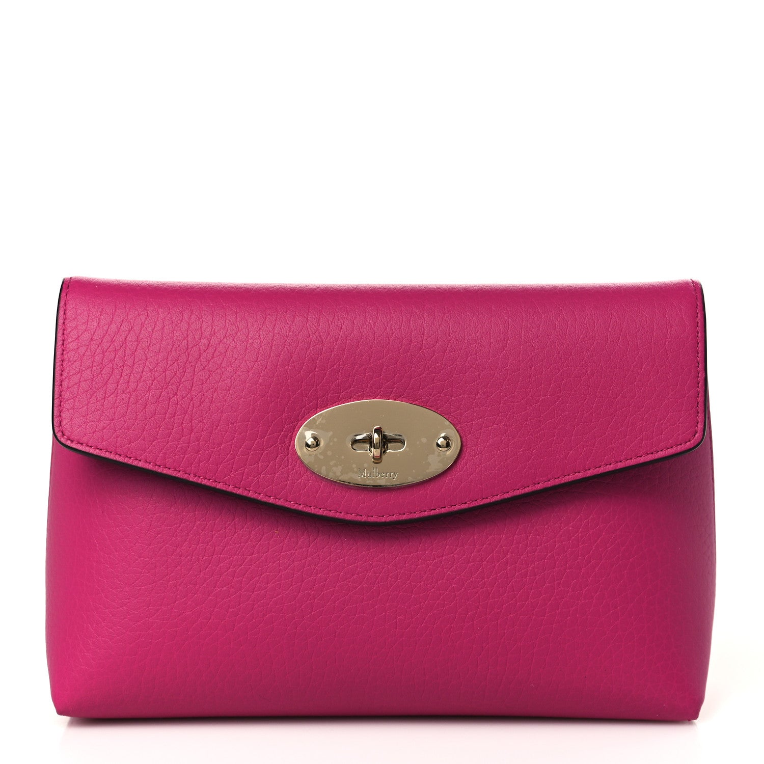 Mulberry Classic Grain Calfskin Darley Cosmetic Pouch Pink 1 of 9