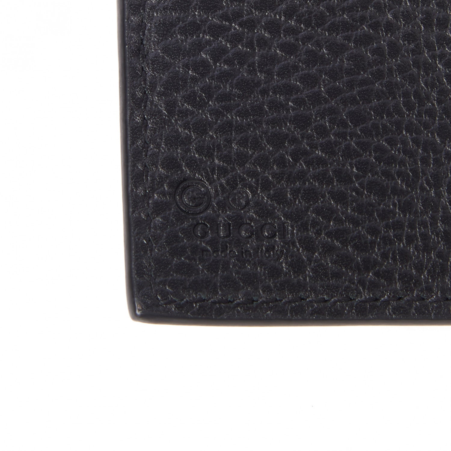 Gucci Dollar Calfskin Interlocking G French Wallet Black 7 of 7