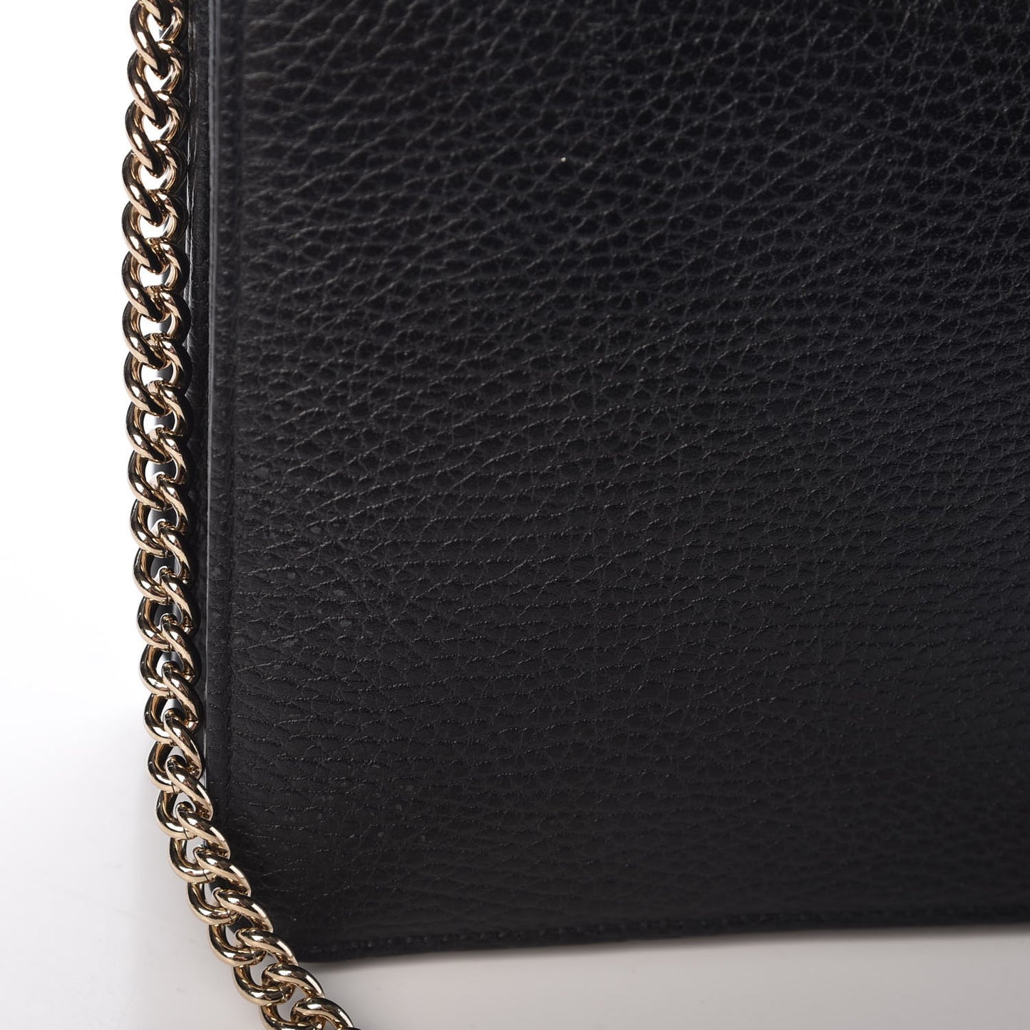 Dollar Calfskin Small Interlocking G Shoulder Bag Black