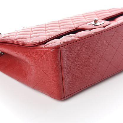 Chanel Caviar Quilted Maxi Single Flap Red 7 of 8