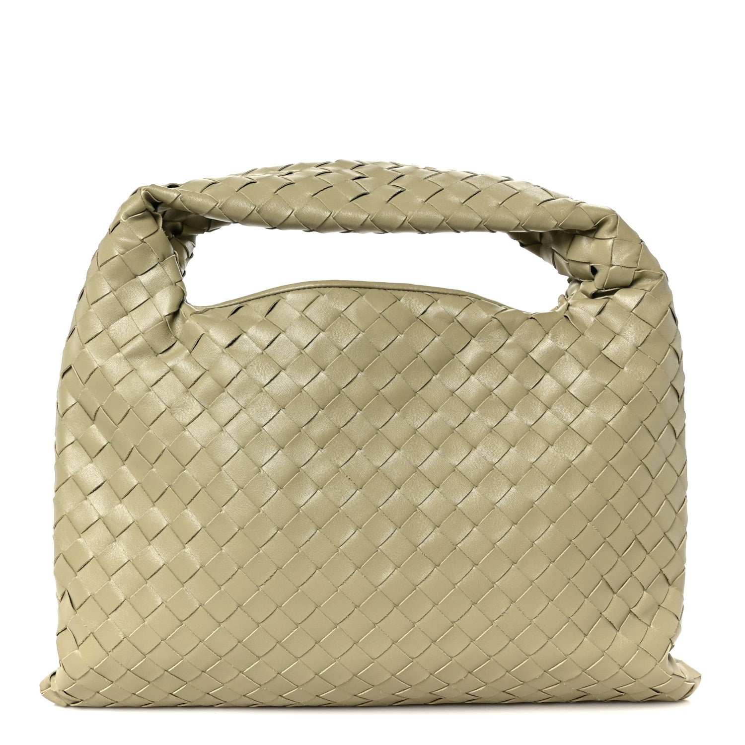 Bottega Veneta Calfskin Intrecciato Small Hop Travertine 1 of 10
