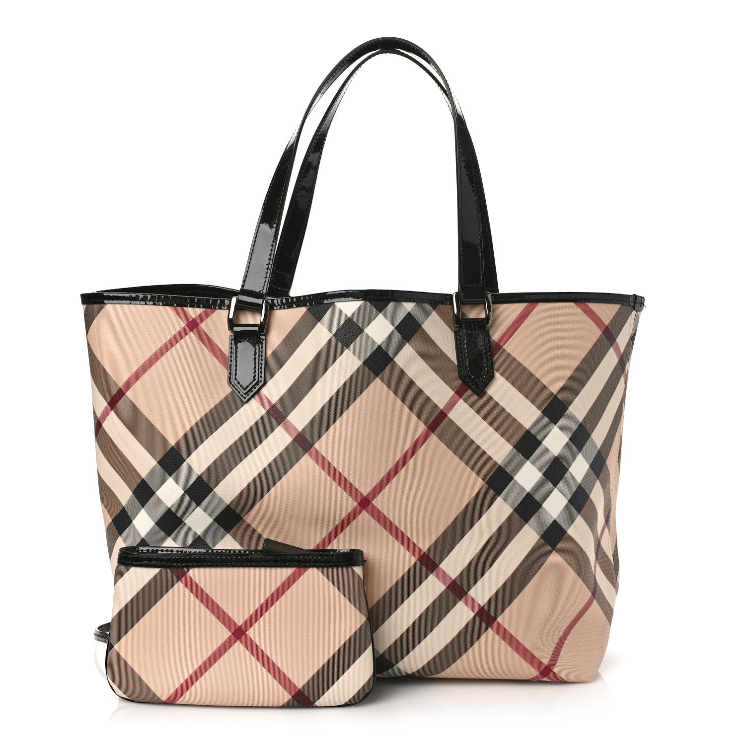 Burberry Supernova Check Large Nickie Tote Black 1 of 9