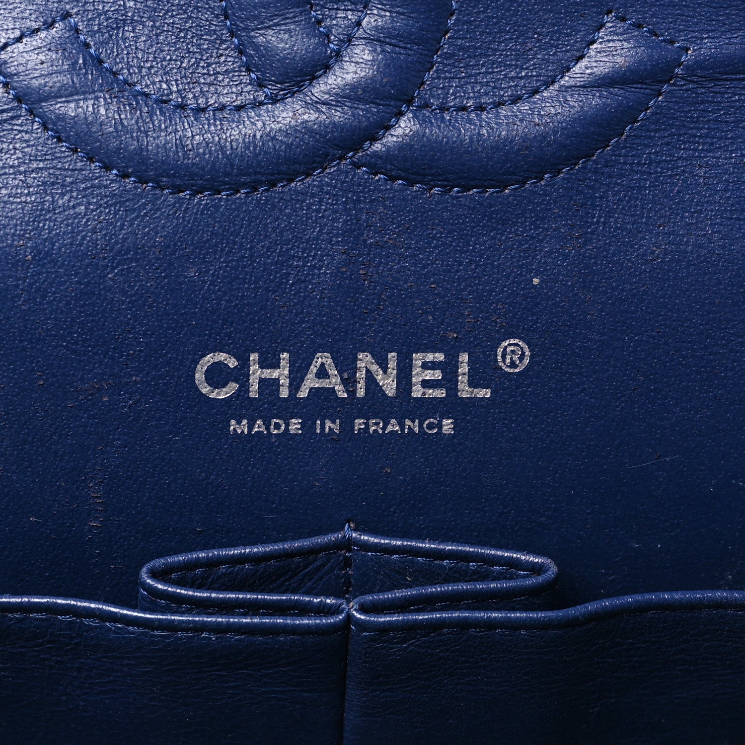 Chanel Lambskin Perforated Medium Double Flap Blue 6 of 14
