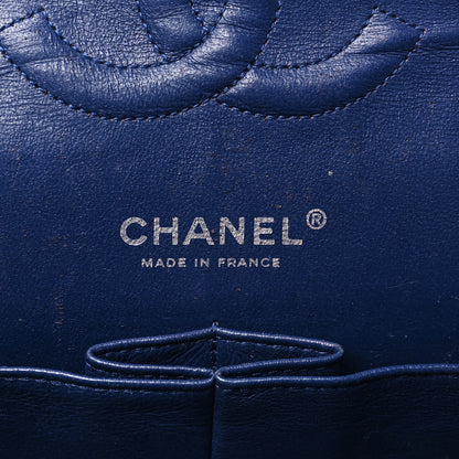 Chanel Lambskin Perforated Medium Double Flap Blue 6 of 14