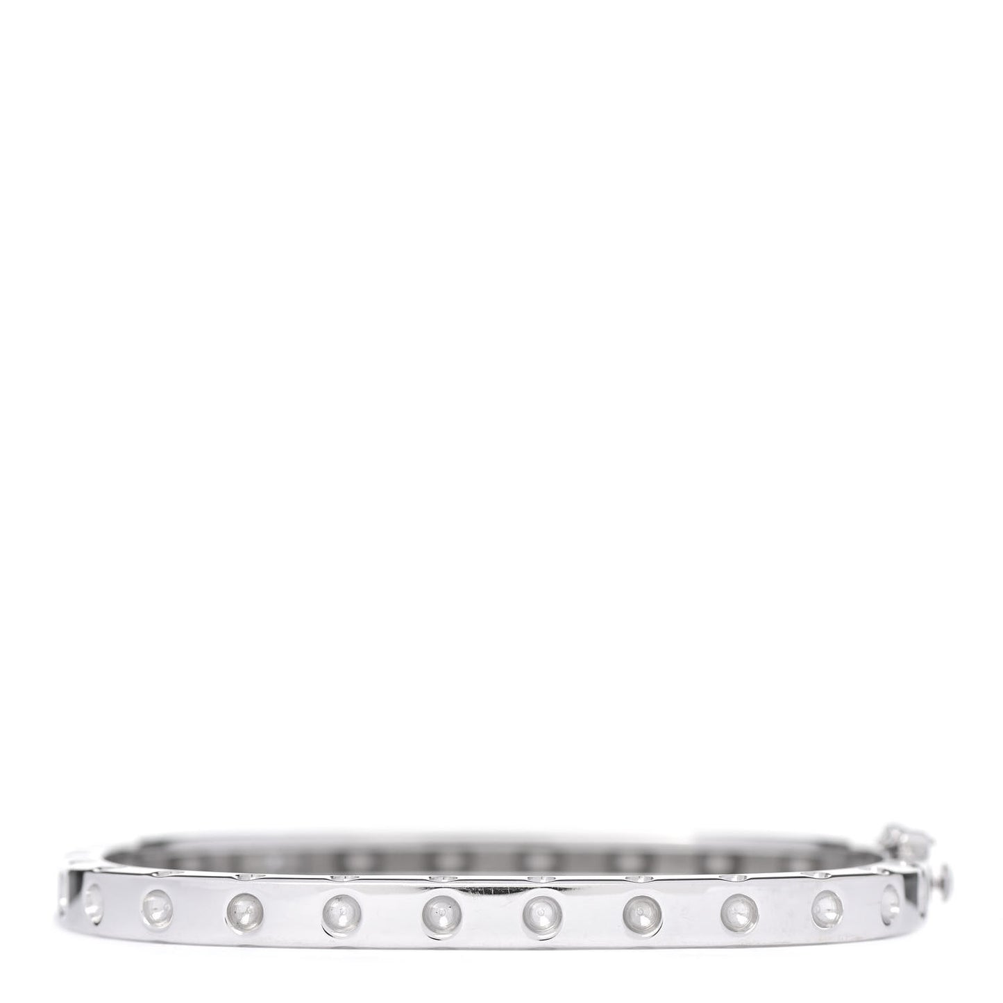 18K White Gold Diamond Pois Moi Single Row Bracelet
