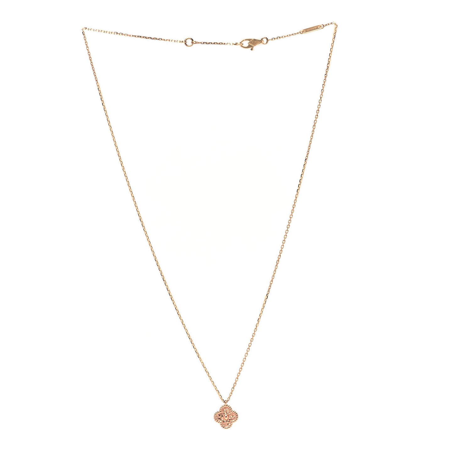 18K Rose Gold Sweet Alhambra Pendant Necklace