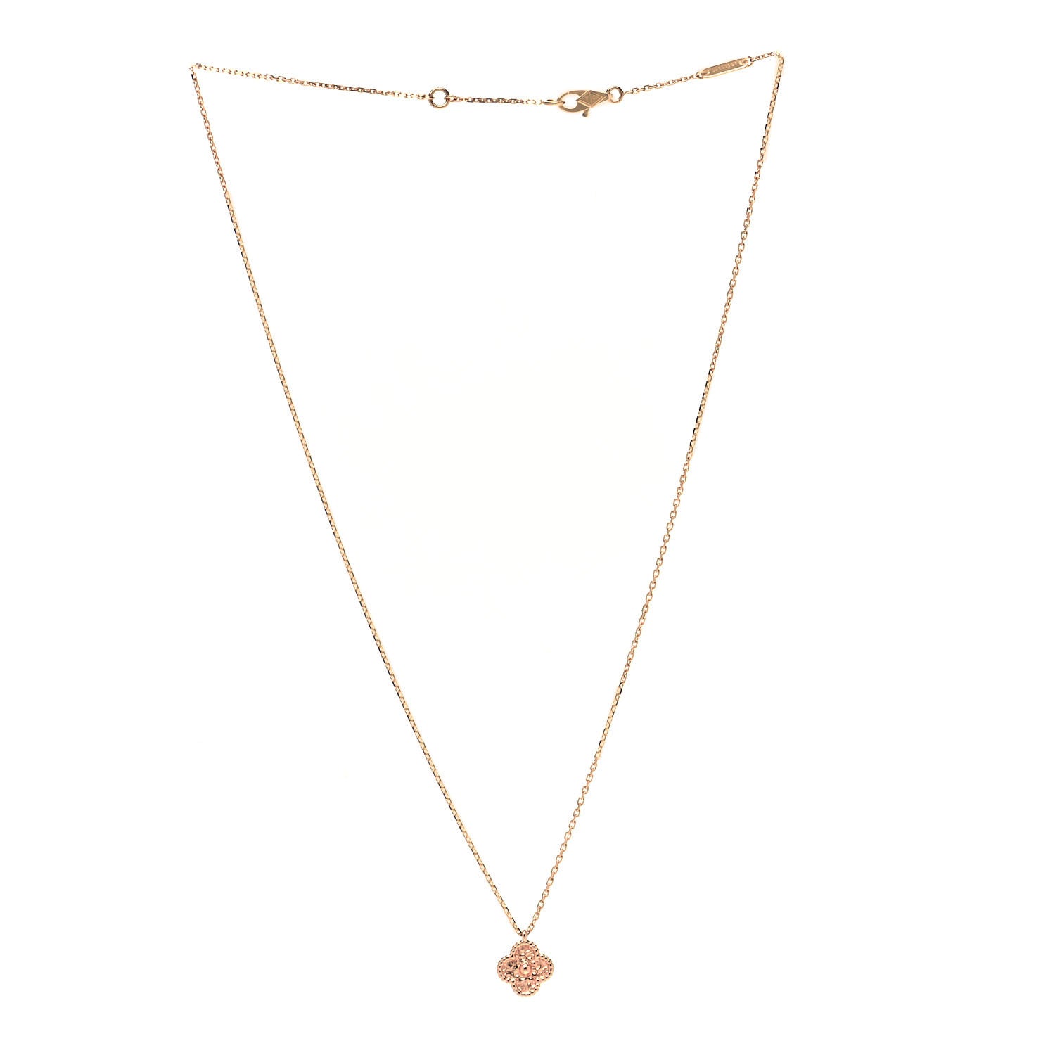 Van Cleef & Arpels 18K Rose Gold Sweet Alhambra Pendant Necklace 3 of 6