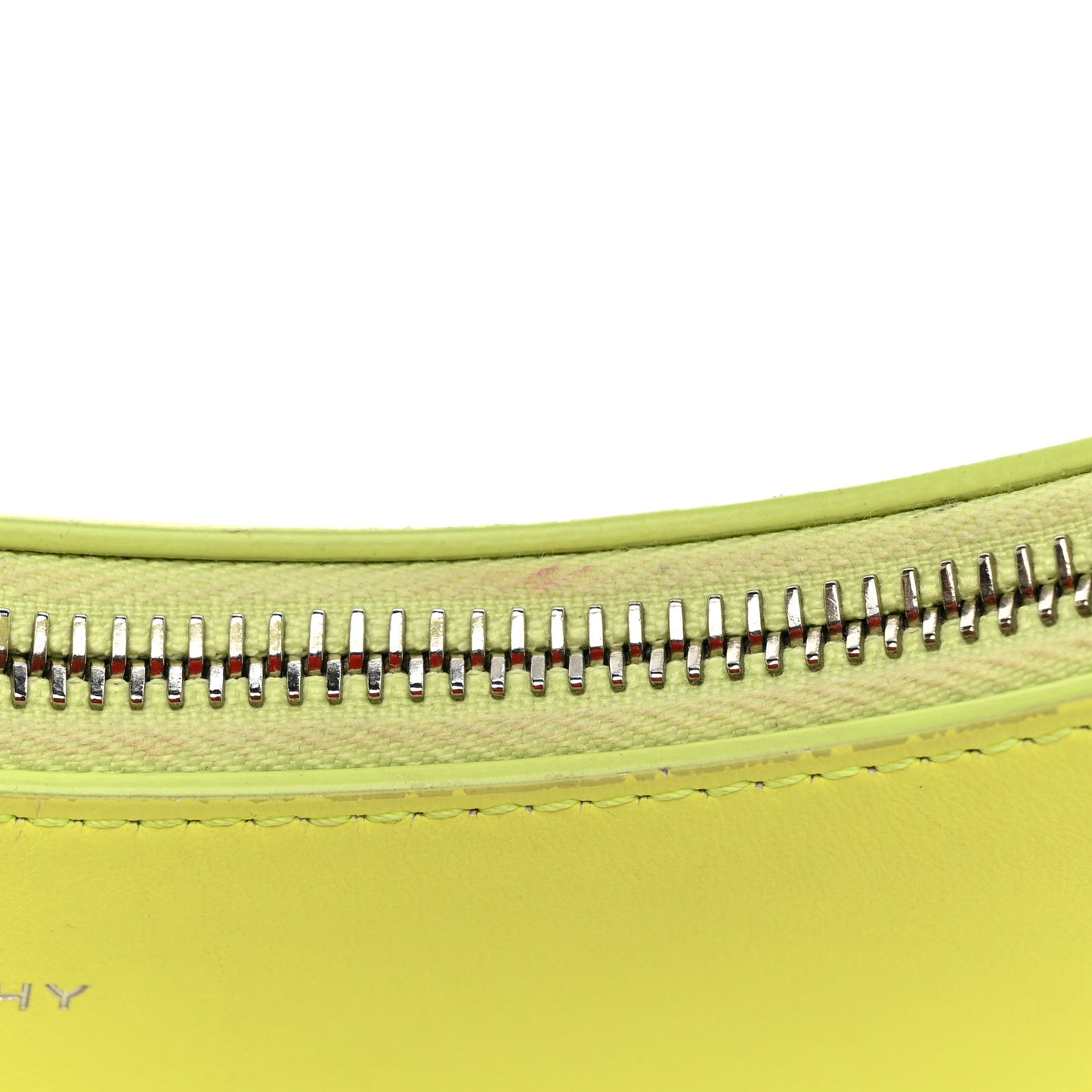 Smooth Calfskin Small Moon Cut Out Shoulder Bag Fluo Yellow