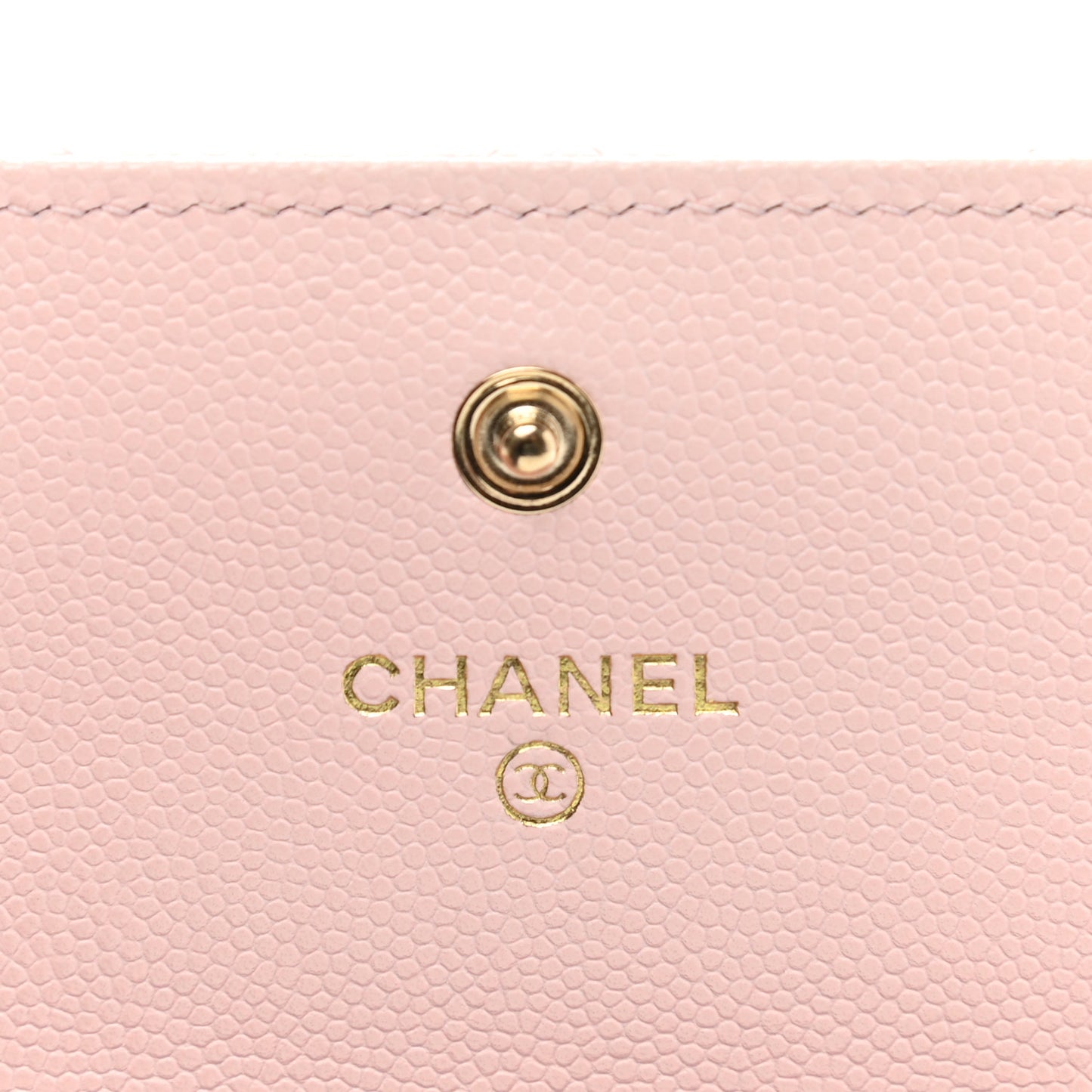 Caviar Quilted Crystal CC Large Gusset Flap Wallet Pink