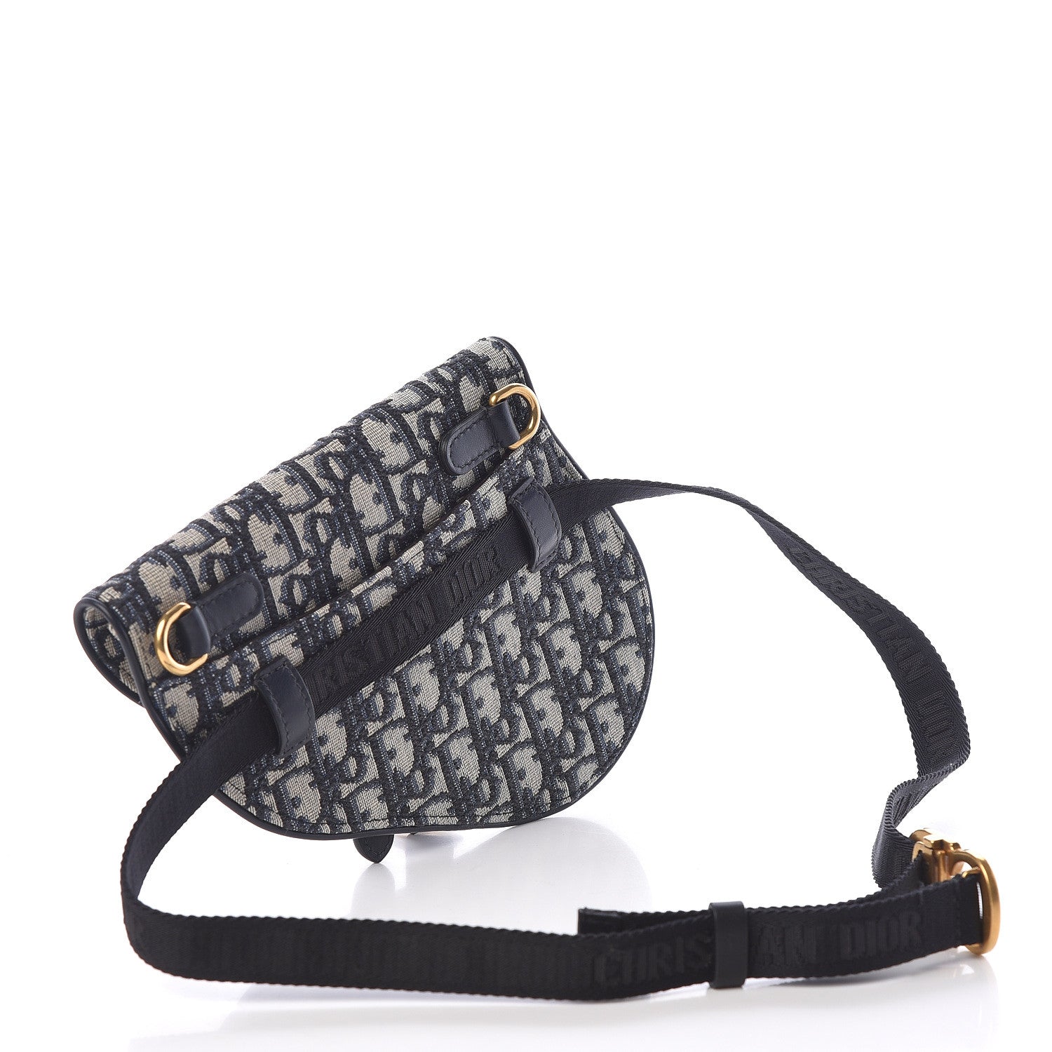 Christian Dior Oblique Saddle Belt Bag Blue 3 of 8