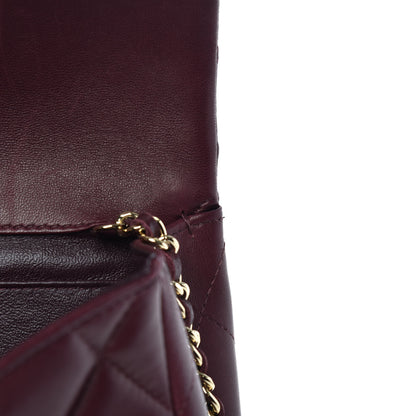 Chanel Lambskin Quilted Clutch With Chain Flap Bordeaux 15 of 16