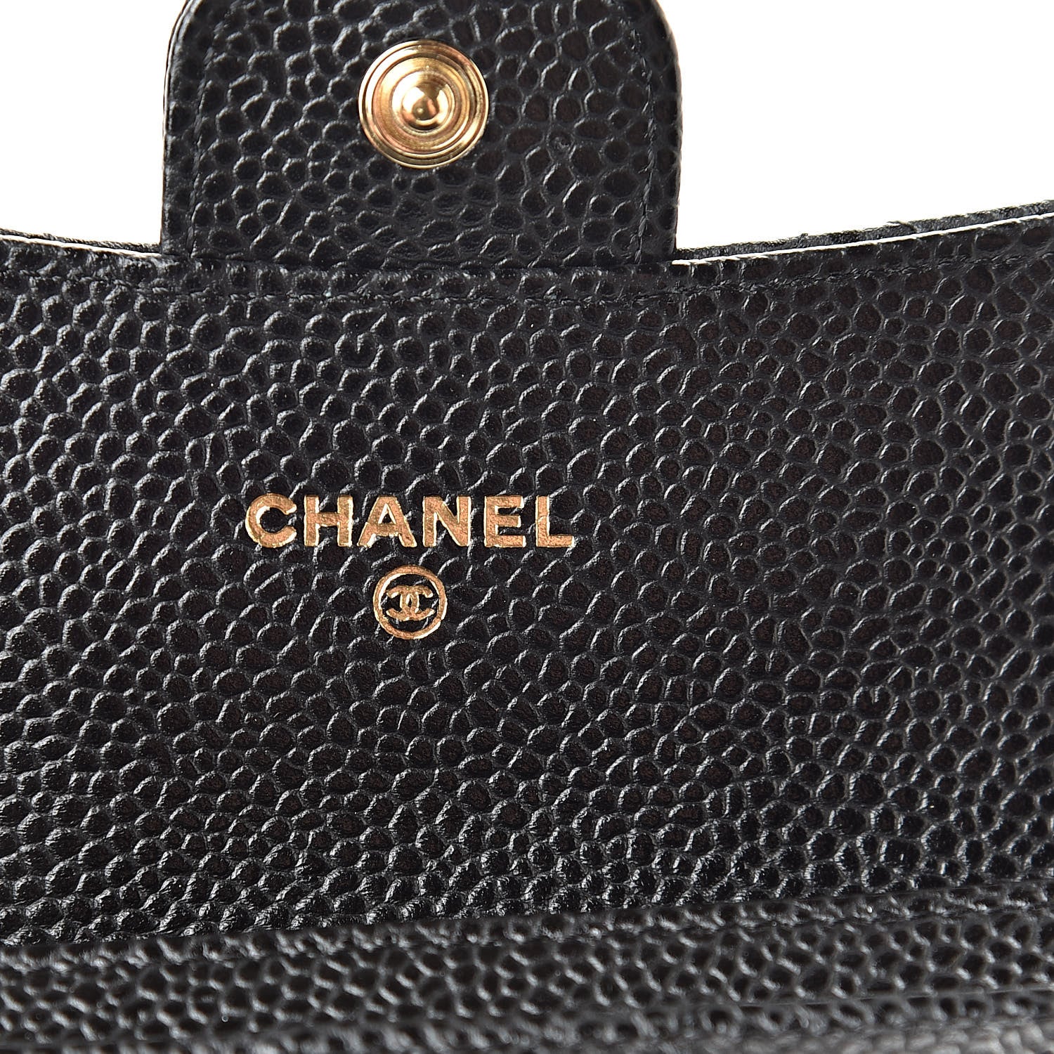 Chanel Caviar Quilted Flap Card Holder Wallet Black 6 of 9