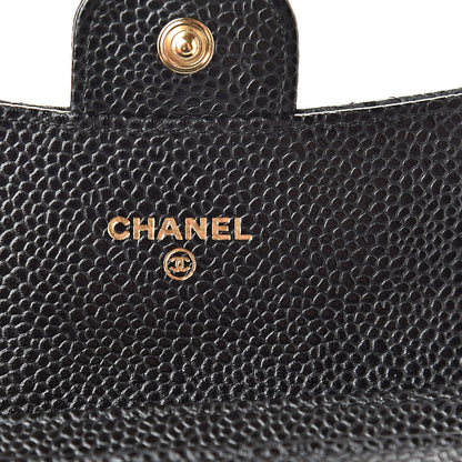 Chanel Caviar Quilted Flap Card Holder Wallet Black 6 of 9