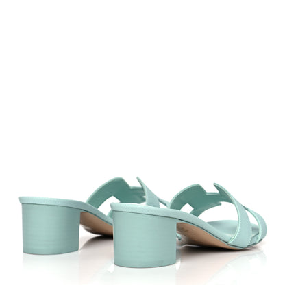 Hermes Epsom Oasis Sandals 37.5 Vert Embrun 4 of 10