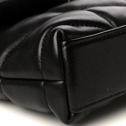Saint Laurent Lambskin Monogram Loulou Puffer Pouch Clutch Black 8 of 11