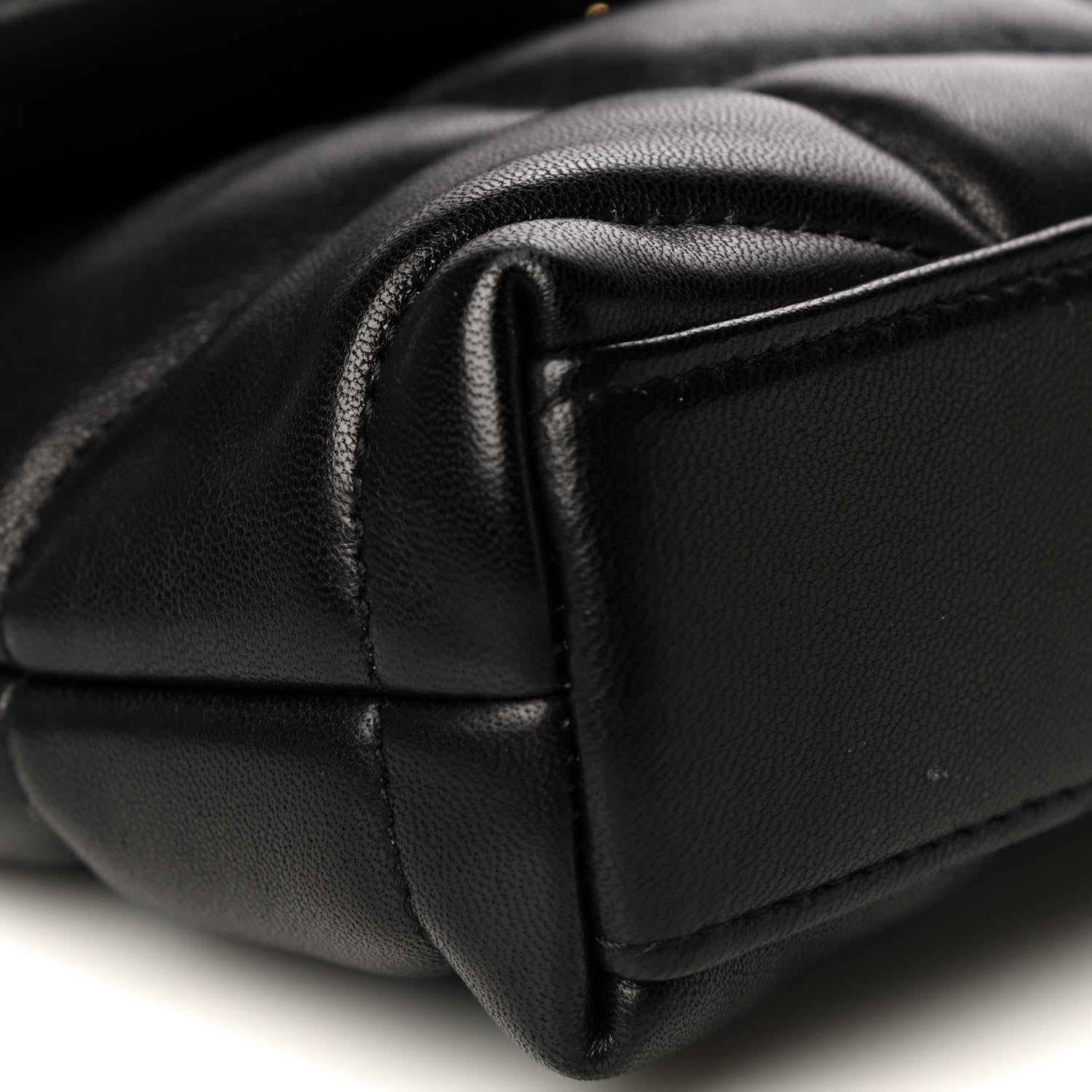 Saint Laurent Lambskin Monogram Loulou Puffer Pouch Clutch Black 8 of 11