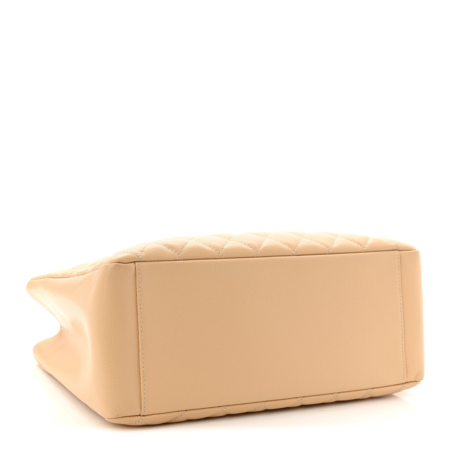Caviar Quilted Grand Shopping Tote GST Beige Clair