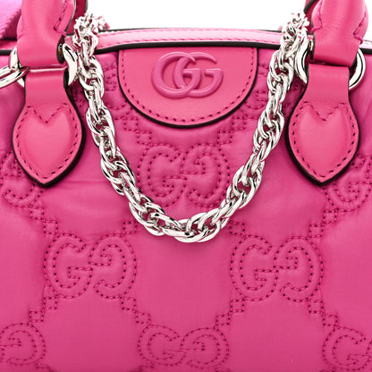 Gucci Nylon Calfskin Enamel GG Matelasse Mini Bowler Bag Lovely 8 of 11
